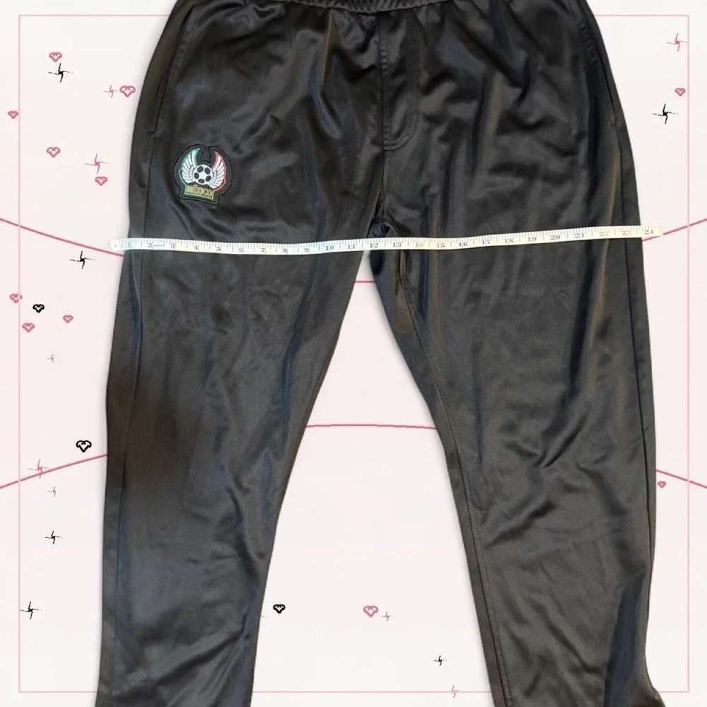 Sleek black Mexico track pants